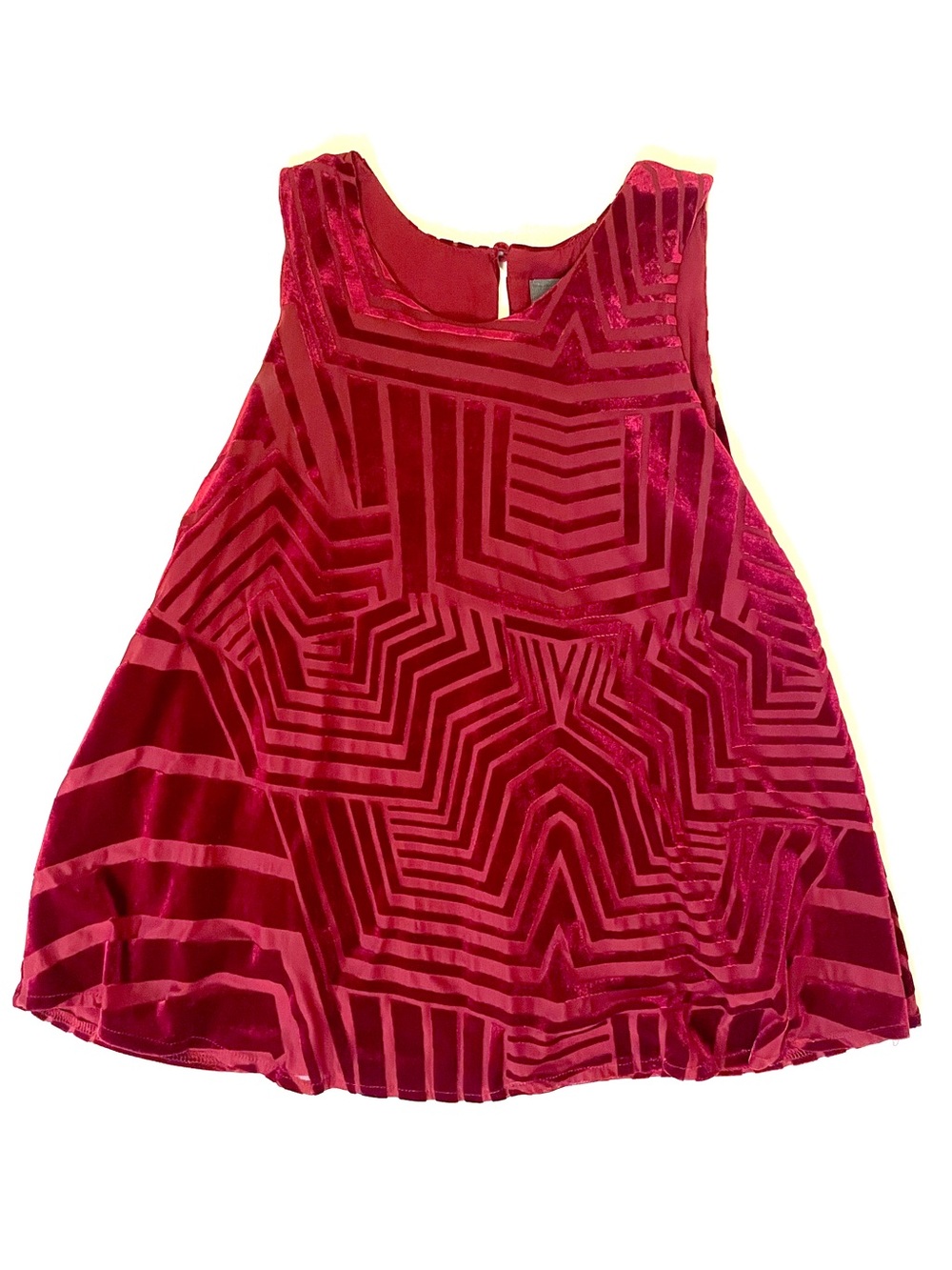Sunday in Brooklyn Anthropologie  Burgundy Velvet Sleeveless Top